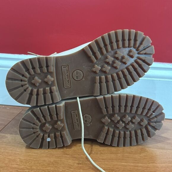 Timberland ReBOTL Off-White Tan Leather Lace-Up Waterproof Work Boots 5.5 Men’s - Picture 6 of 10